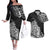 Hawaii Polynesian Couples Matching Off The Shoulder Long Sleeve Dress and Hawaiian Shirt Gorila Tatoo Polynesian Style TS04 Black - Polynesian Pride