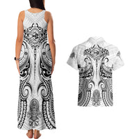 Hawaii Polynesian Couples Matching Tank Maxi Dress and Hawaiian Shirt Warrior symbol TS04 - Polynesian Pride