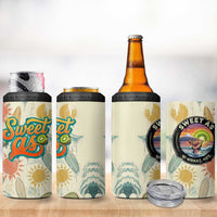 NZ Slang Sweet As Kiwi Shaka Sign 4 in 1 Can Cooler Tumbler New Zealand Surfboards Sun and Tropical Beach Retro