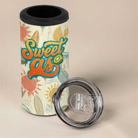 NZ Slang Sweet As Kiwi Shaka Sign 4 in 1 Can Cooler Tumbler New Zealand Surfboards Sun and Tropical Beach Retro