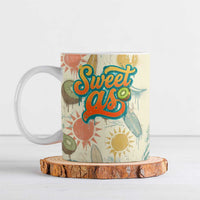 NZ Slang Sweet As Kiwi Shaka Sign Ceramic Mug New Zealand Surfboards Sun and Tropical Beach Retro
