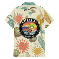 NZ Slang Sweet As Kiwi Shaka Sign Hawaiian Shirt New Zealand Surfboards Sun and Tropical Beach Retro