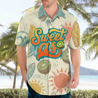 NZ Slang Sweet As Kiwi Shaka Sign Hawaiian Shirt New Zealand Surfboards Sun and Tropical Beach Retro
