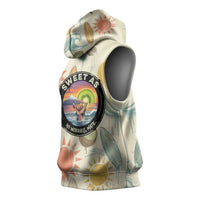 NZ Slang Sweet As Kiwi Shaka Sign Sleeveless Hoodie New Zealand Surfboards Sun and Tropical Beach Retro