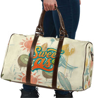 NZ Slang Sweet As Kiwi Shaka Sign Travel Bag New Zealand Surfboards Sun and Tropical Beach Retro