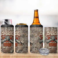 Choice Bro Graffiti Handshake 4 in 1 Can Cooler Tumbler New Zealand Slang Fern Brick Wall and Urban Street Art