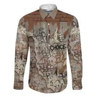 Choice Bro Graffiti Handshake Family Matching Short Sleeve Bodycon Dress and Hawaiian Shirt New Zealand Slang Fern Brick Wall and Urban Street Art