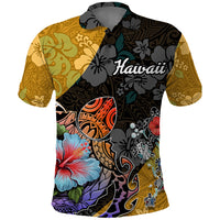Hawaii Polynesian Polo Shirt Turtles and Hibiscus Flower Gradient Pattern TS04 Multicolor - Polynesian Pride