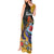 Hawaii Polynesian Tank Maxi Dress Turtles and Hibiscus Flower Gradient Pattern TS04 - Polynesian Pride