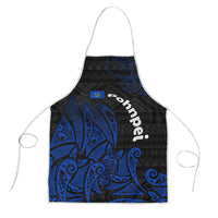 Pohnpei Federated States Of Micronesia Apron Polynesian Tribal Heritage Art With Blue Island Tattoo Patterns