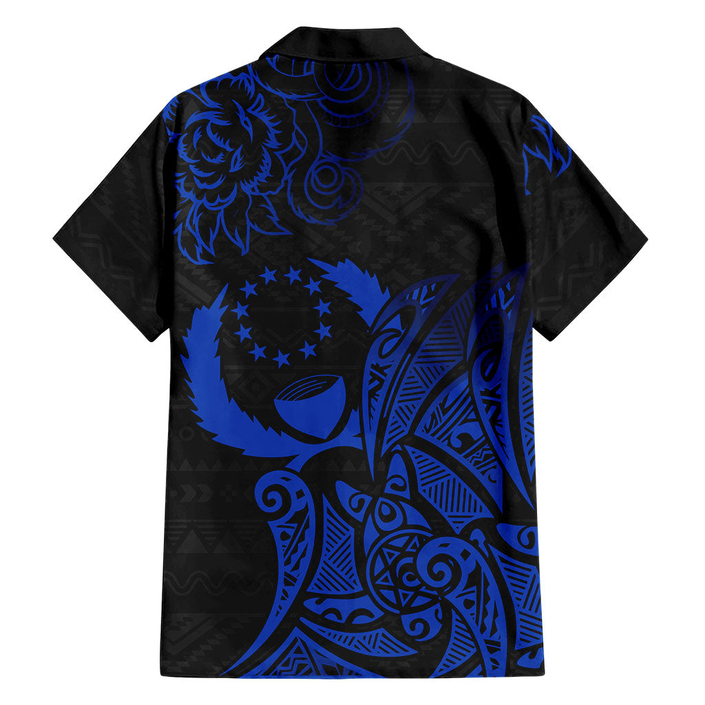 Pohnpei Federated States Of Micronesia Hawaiian Shirt Polynesian Tribal Heritage Art With Blue Island Tattoo Patterns