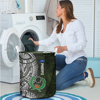 Pohnpei Federated States Of Micronesia Laundry Basket Polynesian Tribal Heritage Art With Kaselehlie State Seal