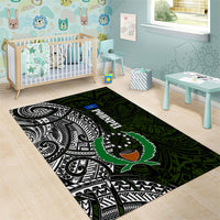 Pohnpei Federated States Of Micronesia Area Rug Polynesian Tribal Heritage Art With Kaselehlie State Seal