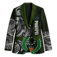Pohnpei Federated States Of Micronesia Blazer Polynesian Tribal Heritage Art With Kaselehlie State Seal