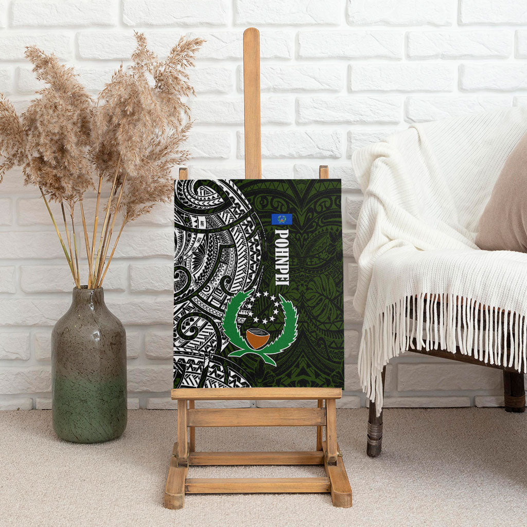 Pohnpei Federated States Of Micronesia Canvas Wall Art Polynesian Tribal Heritage Art With Kaselehlie State Seal