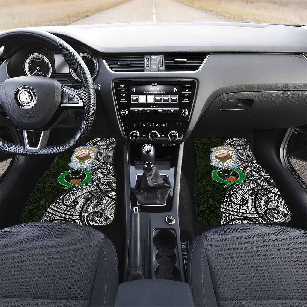 Pohnpei Federated States Of Micronesia Car Mats Polynesian Tribal Heritage Art With Kaselehlie State Seal