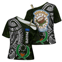 Pohnpei Federated States Of Micronesia Cross Shoulder Shirt Polynesian Tribal Heritage Art With Kaselehlie State Seal