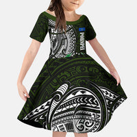 Pohnpei Federated States Of Micronesia Family Matching Mermaid Dress and Hawaiian Shirt Polynesian Tribal Heritage Art With Kaselehlie State Seal