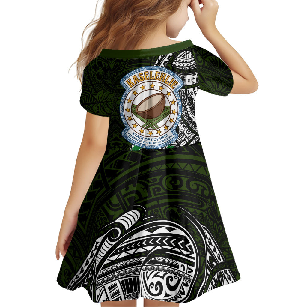 Pohnpei Federated States Of Micronesia Family Matching Off Shoulder Maxi Dress and Hawaiian Shirt Polynesian Tribal Heritage Art With Kaselehlie State Seal