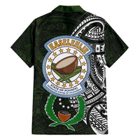 Pohnpei Federated States Of Micronesia Family Matching Tank Maxi Dress and Hawaiian Shirt Polynesian Tribal Heritage Art With Kaselehlie State Seal