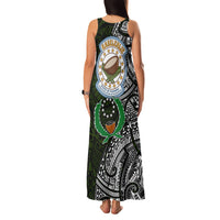 Pohnpei Federated States Of Micronesia Family Matching Tank Maxi Dress and Hawaiian Shirt Polynesian Tribal Heritage Art With Kaselehlie State Seal
