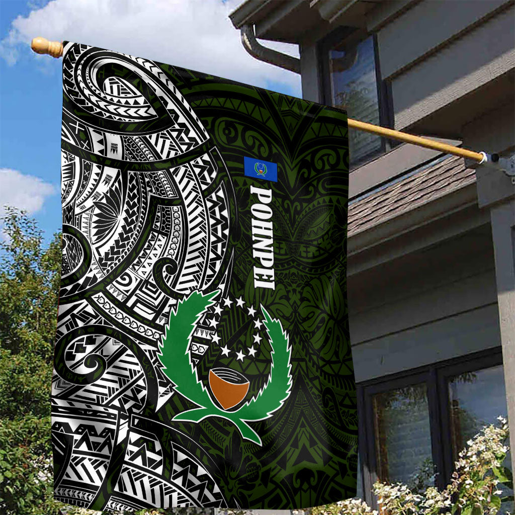 Pohnpei Federated States Of Micronesia Garden Flag Polynesian Tribal Heritage Art With Kaselehlie State Seal