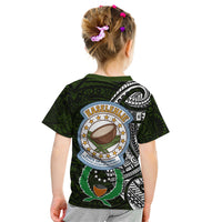 Pohnpei Federated States Of Micronesia Kid T Shirt Polynesian Tribal Heritage Art With Kaselehlie State Seal