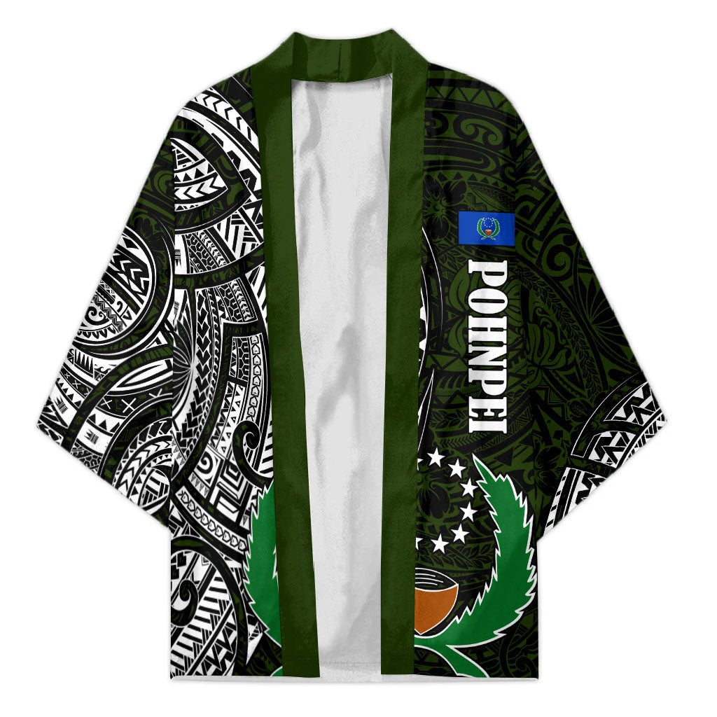 Pohnpei Federated States Of Micronesia Kimono Polynesian Tribal Heritage Art With Kaselehlie State Seal