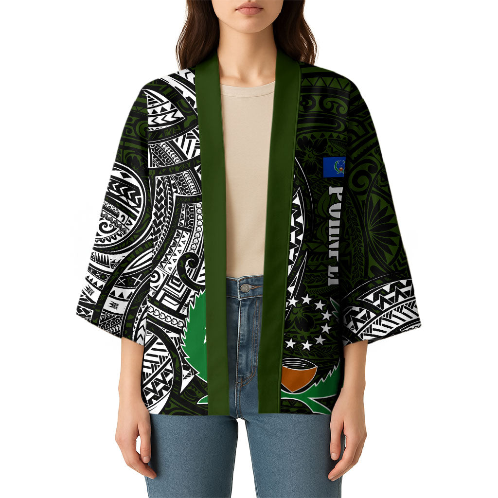 Pohnpei Federated States Of Micronesia Kimono Polynesian Tribal Heritage Art With Kaselehlie State Seal