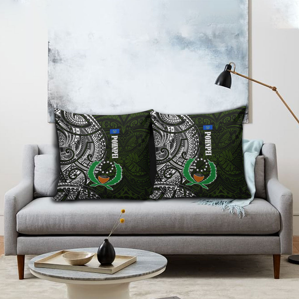 Pohnpei Federated States Of Micronesia Pillow Cover Polynesian Tribal Heritage Art With Kaselehlie State Seal