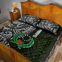 Pohnpei Federated States Of Micronesia Quilt Bed Set Polynesian Tribal Heritage Art With Kaselehlie State Seal