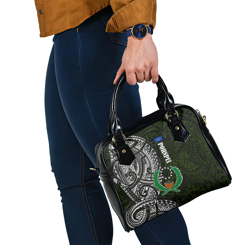 Pohnpei Federated States Of Micronesia Shoulder Handbag Polynesian Tribal Heritage Art With Kaselehlie State Seal