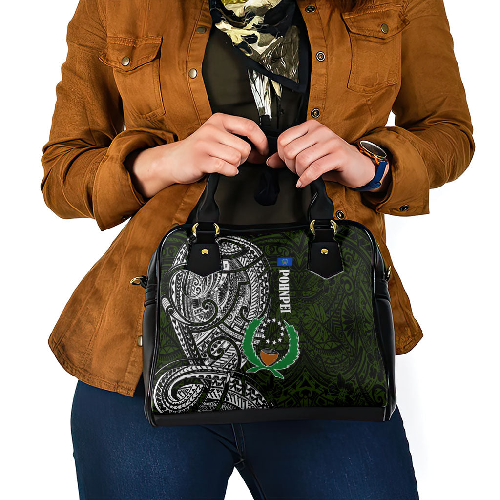 Pohnpei Federated States Of Micronesia Shoulder Handbag Polynesian Tribal Heritage Art With Kaselehlie State Seal