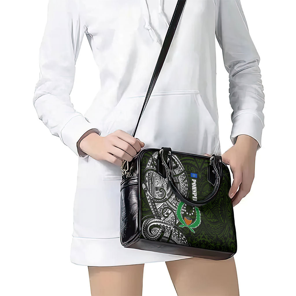 Pohnpei Federated States Of Micronesia Shoulder Handbag Polynesian Tribal Heritage Art With Kaselehlie State Seal