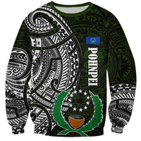Pohnpei Federated States Of Micronesia Sweatshirt Polynesian Tribal Heritage Art With Kaselehlie State Seal