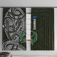 Pohnpei Federated States Of Micronesia Window Curtain Polynesian Tribal Heritage Art With Kaselehlie State Seal