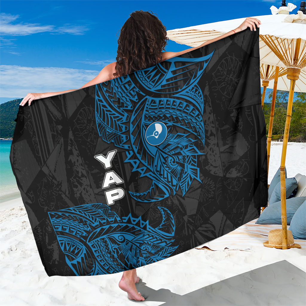 Yap Island Tribal Heritage Sarong Micronesian Polynesian Tattoo Pattern Blue Black Cultural Art