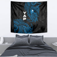 Yap Island Tribal Heritage Tapestry Micronesian Polynesian Tattoo Pattern Blue Black Cultural Art
