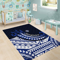 Northern Mariana Islands Saipan Area Rug Polynesian Tribal Pattern - Commonwealth Seal Art TS04 - Polynesian Pride