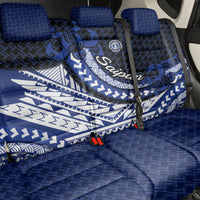 Northern Mariana Islands Saipan Back Car Seat Cover Polynesian Tribal Pattern - Commonwealth Seal Art TS04 - Polynesian Pride