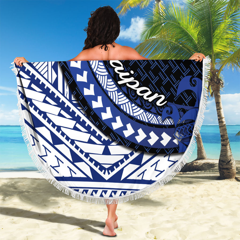 Northern Mariana Islands Saipan Beach Blanket Polynesian Tribal Pattern - Commonwealth Seal Art TS04 - Polynesian Pride