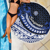 Northern Mariana Islands Saipan Beach Blanket Polynesian Tribal Pattern - Commonwealth Seal Art TS04 - Polynesian Pride