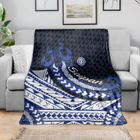 Northern Mariana Islands Saipan Blanket Polynesian Tribal Pattern - Commonwealth Seal Art TS04 - Polynesian Pride