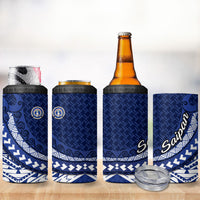 Northern Mariana Islands Saipan 4 in 1 Can Cooler Tumbler Polynesian Tribal Pattern - Commonwealth Seal Art TS04 - Polynesian Pride