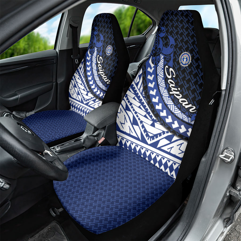 Northern Mariana Islands Saipan Car Seat Cover Polynesian Tribal Pattern - Commonwealth Seal Art TS04 - Polynesian Pride