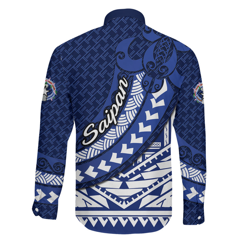 Northern Mariana Islands Saipan Family Matching Summer Maxi Dress and Hawaiian Shirt Polynesian Tribal Pattern - Commonwealth Seal Art