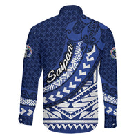 Northern Mariana Islands Saipan Family Matching Tank Maxi Dress and Hawaiian Shirt Polynesian Tribal Pattern - Commonwealth Seal Art