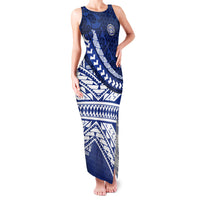 Northern Mariana Islands Saipan Family Matching Tank Maxi Dress and Hawaiian Shirt Polynesian Tribal Pattern - Commonwealth Seal Art