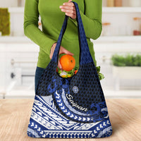 Northern Mariana Islands Saipan Grocery Bag Polynesian Tribal Pattern - Commonwealth Seal Art TS04 - Polynesian Pride