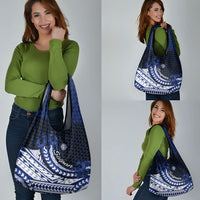 Northern Mariana Islands Saipan Grocery Bag Polynesian Tribal Pattern - Commonwealth Seal Art TS04 - Polynesian Pride